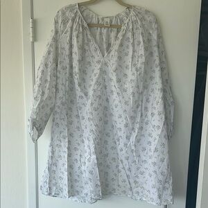 Floral White Babydoll Dress